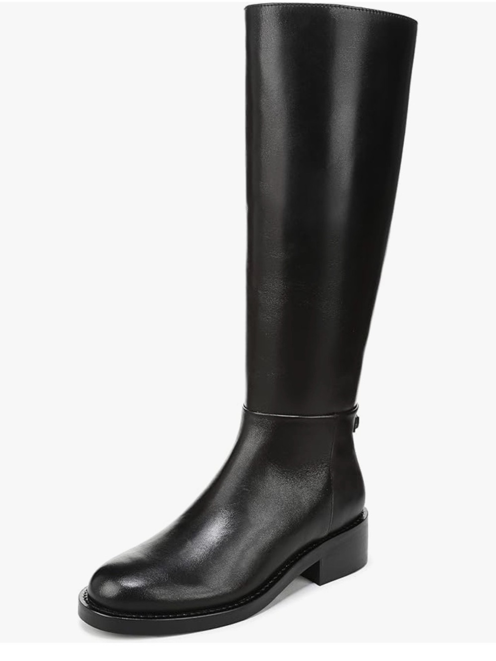 Sam Edelman Milla wide calf Classic Black Knee-High Leather Riding Boot flat